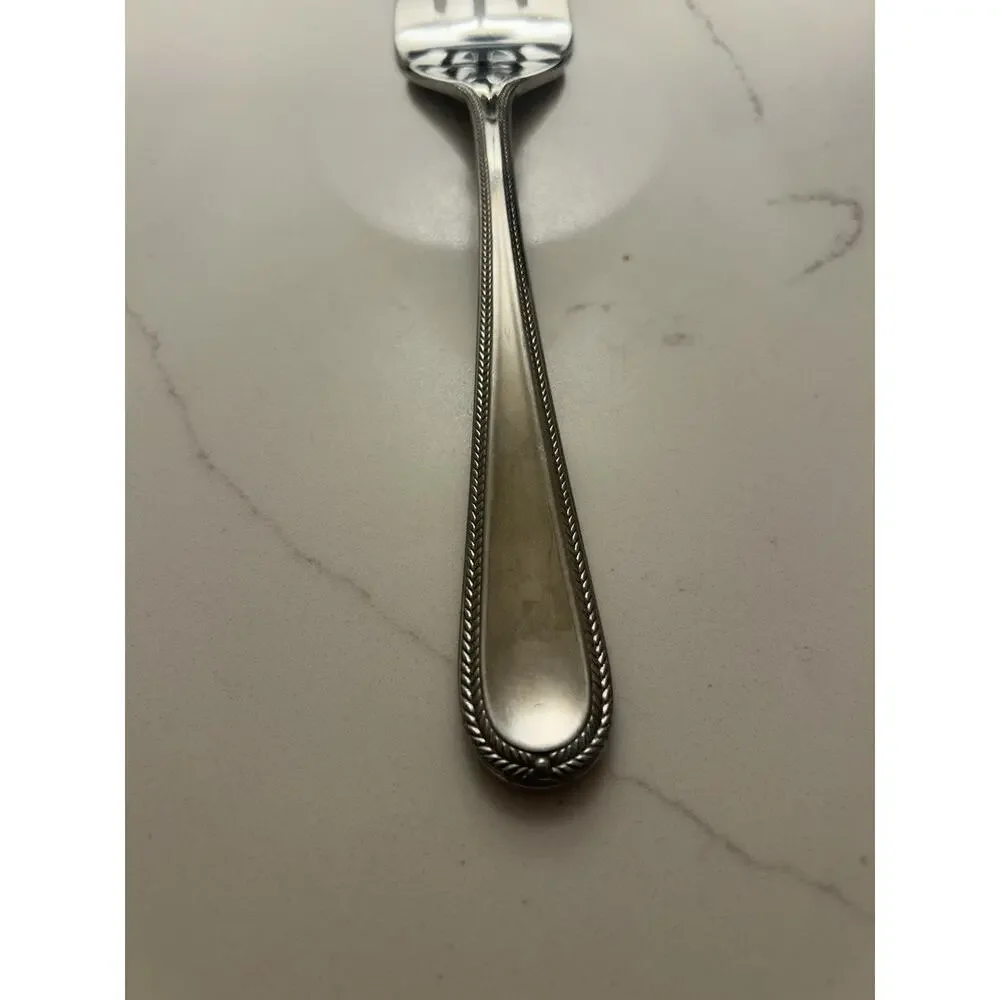 Gorham BRAID Laurel‎ Outline Serving Meat Fork Glossy 18/10 Stainless Flatware